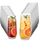VEVOR Drinking Glasses Set, 16-Piece Crystal Glass Cups, Elegant Mixed Glassware Set, with 8 Pcs ...
