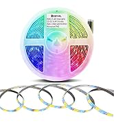 GIDERWEL RGBWW LED Strip Lights 16.4ft,Dimmable RGB+Cold White+Warm White Changing Color 450 LEDs...