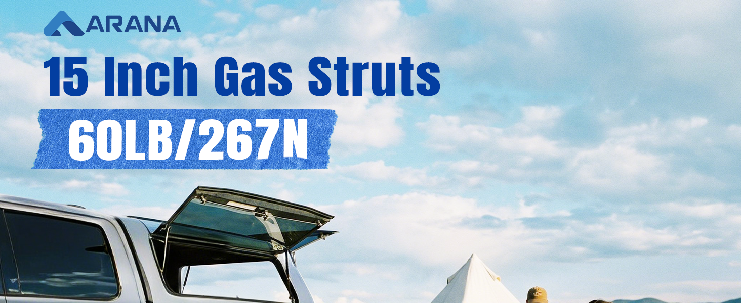 15 inch 60lb gas struts