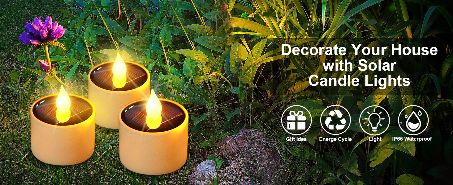solar candles outdoor waterproof