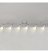 MingBright 6-Light Track Lighting Kit - 270° Swivel & 90° Tilt Adjustable, Brushed Nickel Ceiling...