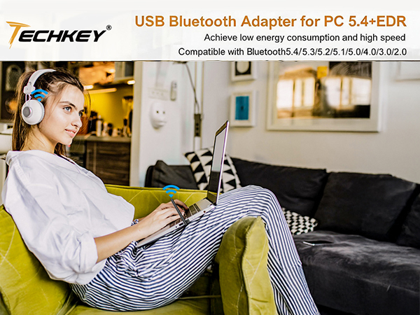 Long Range USB Bluetooth 5.4 Adapter for Desktop PC