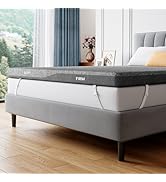 PERLECARE Dual Firmness Mattress Topper Queen, 3 Inch Firm Bed Topper with Split Soft & Firm Zone...