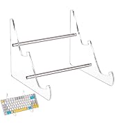 CRASPIRE Acrylic Keyboard Display Stand Holder 2-Tier Mechanical Computer Keyboard Stand Shelf fo...