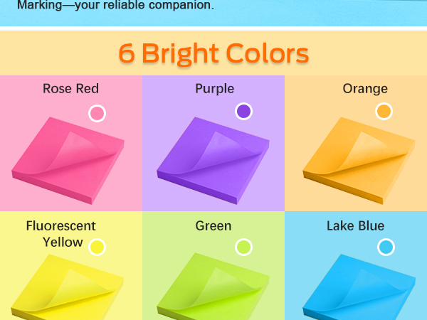 6 bright colors