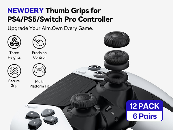Thumb Grips for PS5 Controller