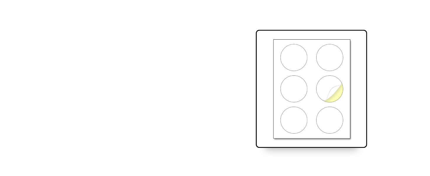 3 Round Printer Labels
