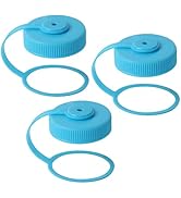TonGass 3-Pack Water Bottle Lid Compatible with 32oz Wide Mouth Water Bottle Replacement Cap for ...