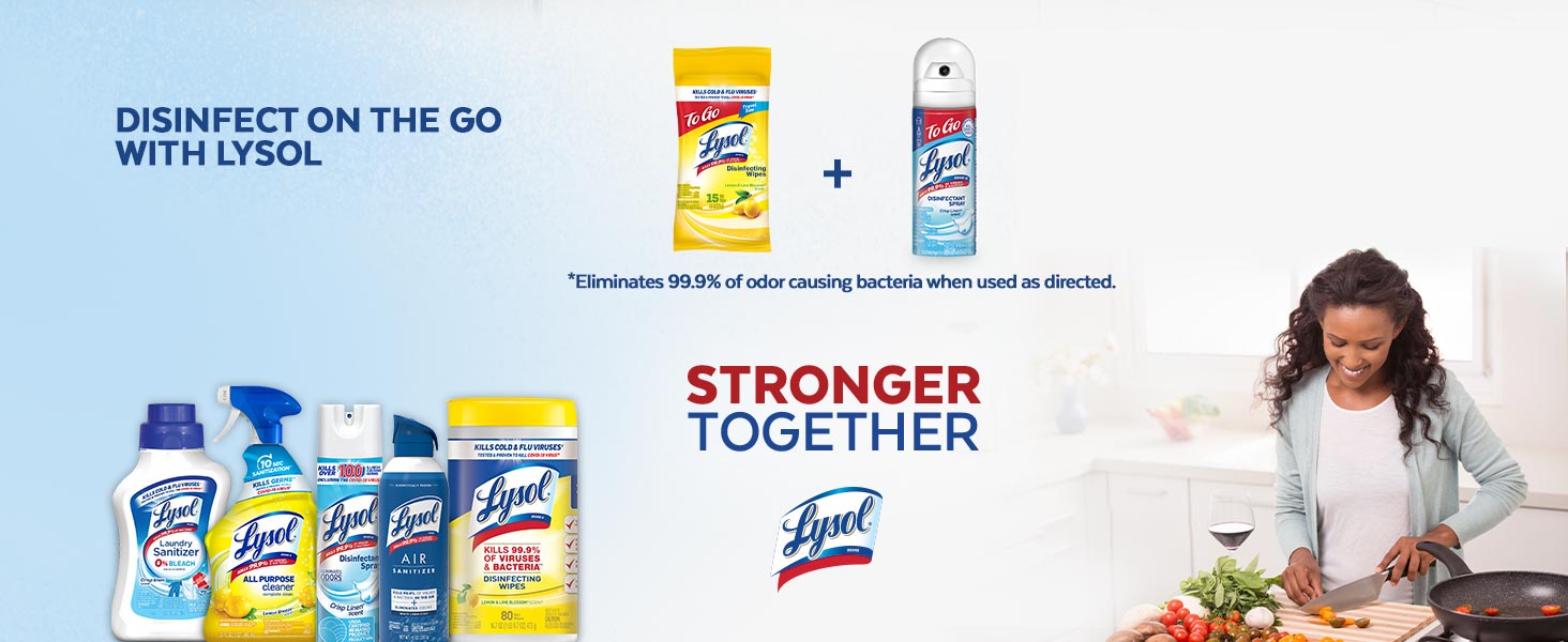 Disinfect on the go with Lysol