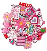 Harsgs Pink Style Iron on Patches, Embroidered Vintage Girl Patches, Cute Applique Patches for Cl...