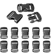 10 Pack Plastic 3/4" Side Release Buckle Dual Adjustable Outdoor Camping Tactical Backpack Belt S...