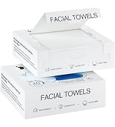 Dorahoney Disposable Face Towels,12"×12" Ultra Soft Disposable Clean Facial Wash Cloth for Sensit...