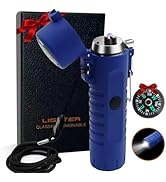 RSBYE Plasma Windproof Arc Lighter Electric Lighter USB Rechargeable Dual Arc Lighter Waterproof ...