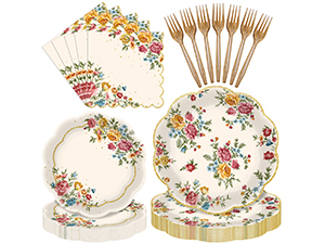 Vintage Floral Tableware Set