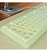 EWEADN V102 Wired Keyboard, 98 Keys Creamy Gaming Keyboard with Number Pad, Display Screen & Medi...