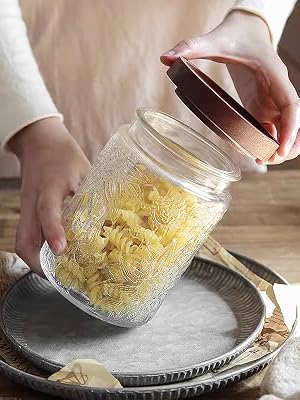 vintage glass jar with lid