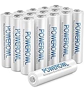 AAA Rechargeable Batteries High Capacity, POWEROWL Low Self Discharge HR03 Battery 1000mAh 1.2V N...