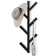 RRG Vertical Coat Rack Wall Mounted 16 Inch, Metal Vertical Hat Rack for Wall, Modern Wall Coat T...
