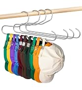 Lomrsiul Hat Storage Organizer for Baseball Caps, Non Slip PVC Coating Hat Holder Max 10 Hats Hat...