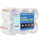 JARLINK Clear Packing Tape (12 Rolls), Heavy Duty Packaging Tape for Shipping Packaging Moving Se...