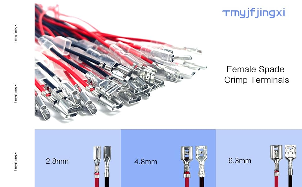 Female Spade Crimp Terminals