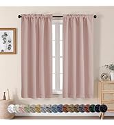 Aiyufeng Blush Blackout Curtains for Bedroom 63 Inch Length 2 Panels Set, Nursery Thermal Insulat...
