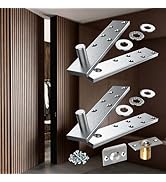 SKMYL Heavy Duty Hidden Pivot Hinges for Murphy Door – 300LB Side Mount 1 Set, Stainless Steel Se...