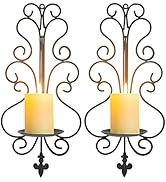 Wall Candle Sconce Holder Set of 2, Candle Sconces Wall Decor for Living Room Dining Room Bedroom...