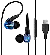 USB Earbuds with Microphone for PC Laptop, 6.5Ft Long Cord Wired USB Headphones Headset for Compu...