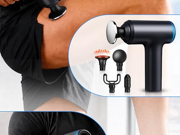 massage heads, heated round head, trigger points, full-body, neck