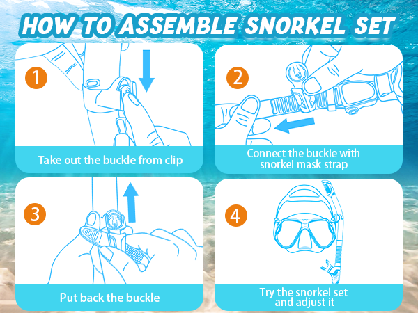 how to assemble snorkeling gear