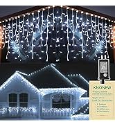 KNONEW 1600 LED Christmas Lights Outdoor Decoration White 164FT Timer 8Modes Hanging Fairy String...