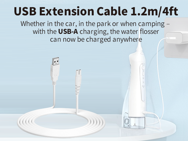 USB Charging Cable for Water Flosser Portable Cordless Oral Irrigator