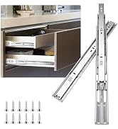 22 inch Drawer Slides Soft Close 6 Pairs (12pcs) Full Extension Ball Bearing Drawer Slides 3 fold...