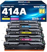 E-Z Ink 414A with Chip Compatible Replacement for HP 414A Toner Cartridges 4 Pack 414X to Use wit...