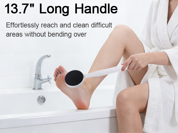 Long Handle Nano Glass and Pumice Stone for Feet Callus Remover