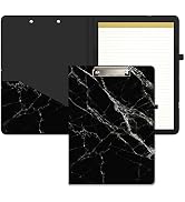 Hongri Clipboard Folio with Refillable Lined Notepad and Interior Storage Pocket for Students, Cl...