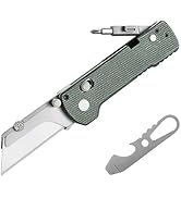 OKNIFE U1 Pro Multitool Folding Utility Knife with Folding Screwdriver, Quick Change Blade, Rail ...