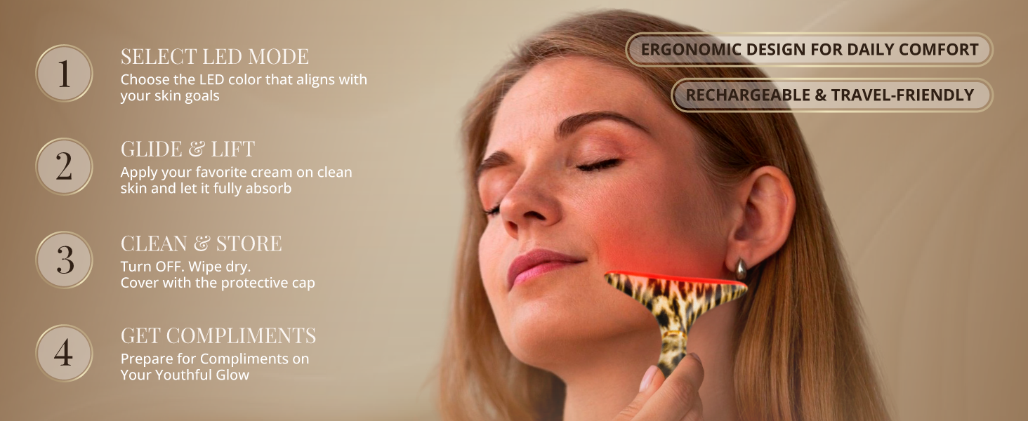 GLO24K Red Light Face & Neck Beauty Device