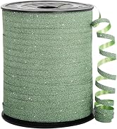 OMISELIO Green Ribbon 500 Yard, Glitter Green Curling Ribbon, Shiny Metallic Curling Ribbon for G...
