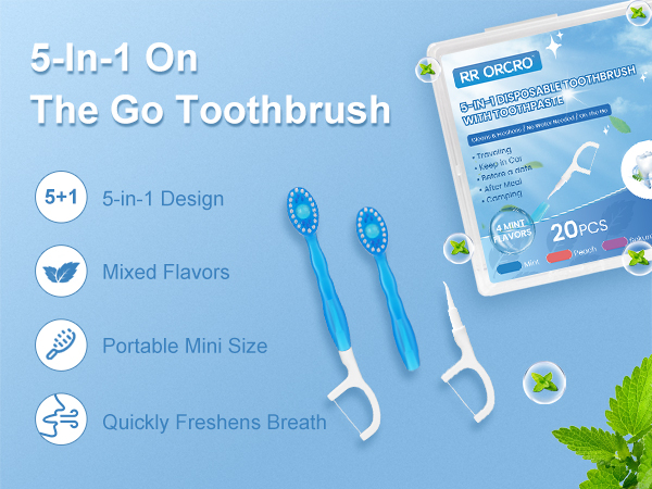 disposable toothbrushes with toothpaste