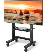 Mobile TV Cart Rolling TV Stand with Wheels for 55-120 Inch LCD LED Flat Curved Screens up to 250...