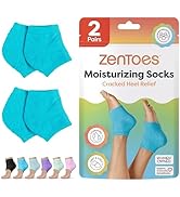 ZenToes Moisturizing Socks for Cracked Heel Treatment, Vitamin E, Olive Oil and Jojoba Oil Infuse...