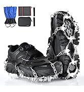 UTBIT Ice Cleats for Men Women Thicken Walk Traction Crampons 24 Stainless Steel Spikes and Durab...