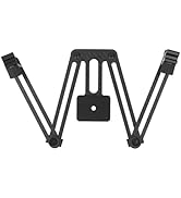 Dual Flash Bracket, Lightweight Carbon Fiber Camera Flash Mount Stand 180° Rotation Flexible Brac...