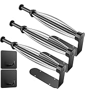 3 Pack Paper Towel Holder Under Cabinet + 2 Towel Robe Hooks, Single Hand Operable Wall Mount Pap...