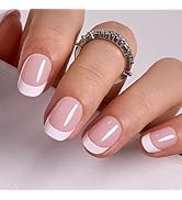 CurvLife Press On Nails – Soft Gel Oval Fake Nails, Reusable Glue On Nail Kit with Adhesive Tabs,...