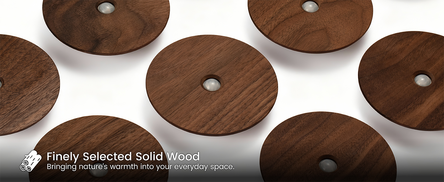 black walnut wood motion sensor night light