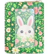 Sunwel Fashion Rabbit in Bloom Wallet for Women Girls | 8 Card Slots, Zip Around, Bifold Wallet, ...