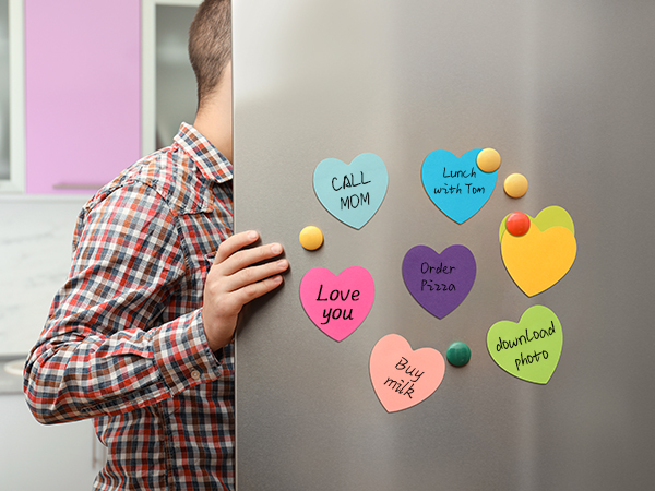 love notes heart sticky notes